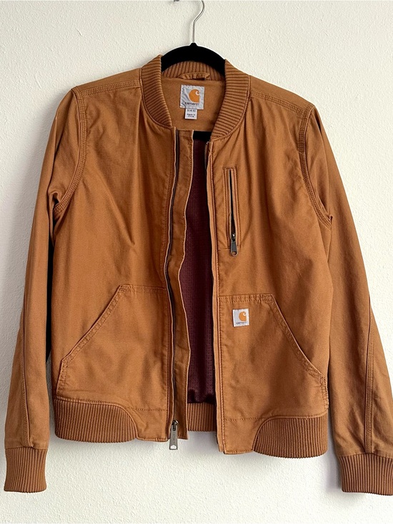 Carhartt Jackets & Blazers - Women’s Small Carhartt Crawford Tan Workwear Bomber Jacket rugged flex fit